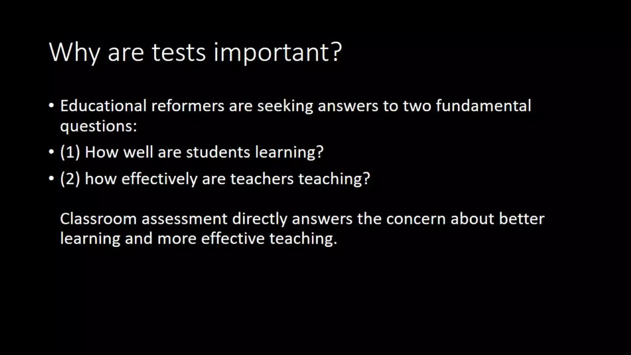 Types of assessment tests and techniques