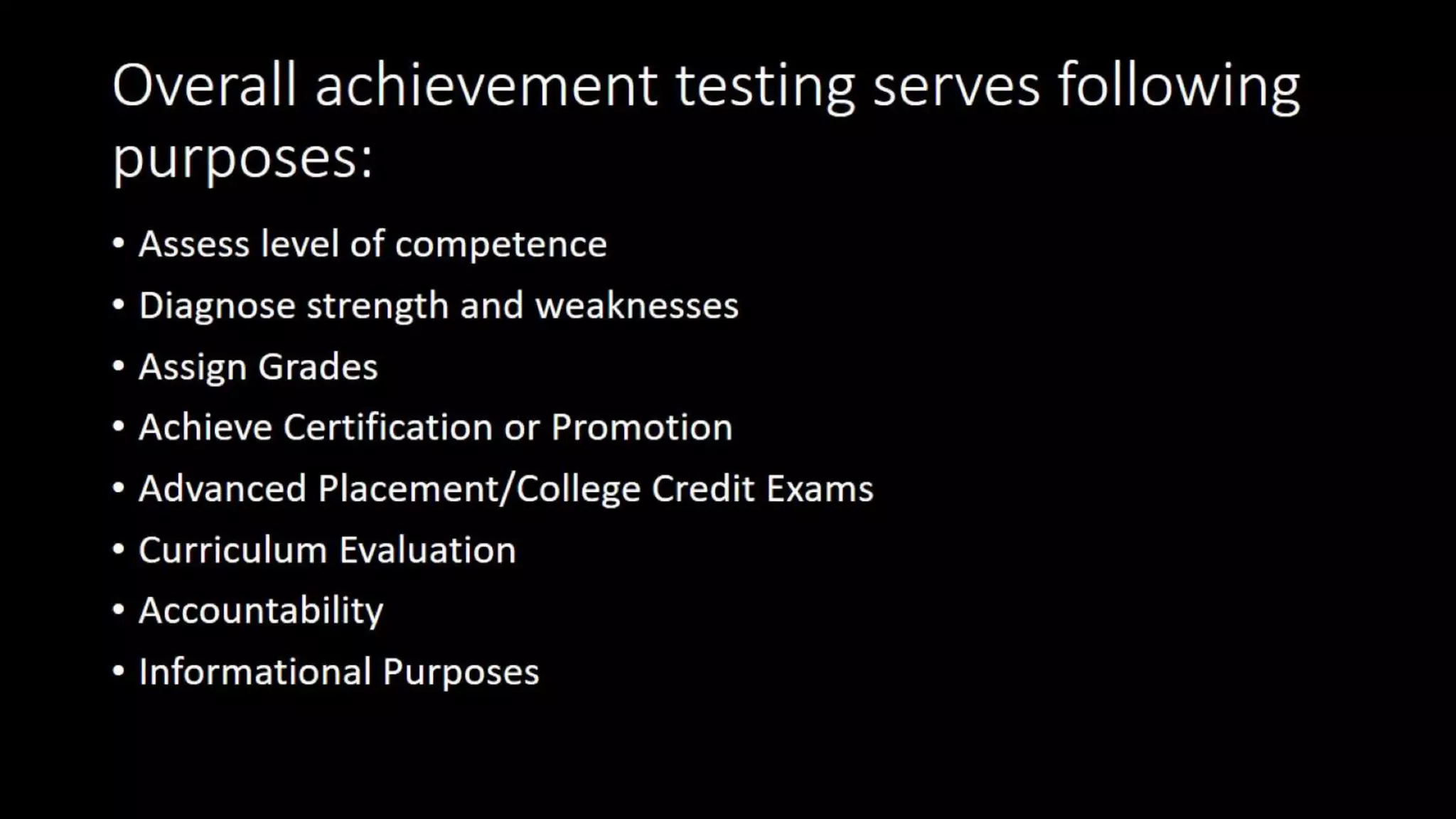 Types of assessment tests and techniques