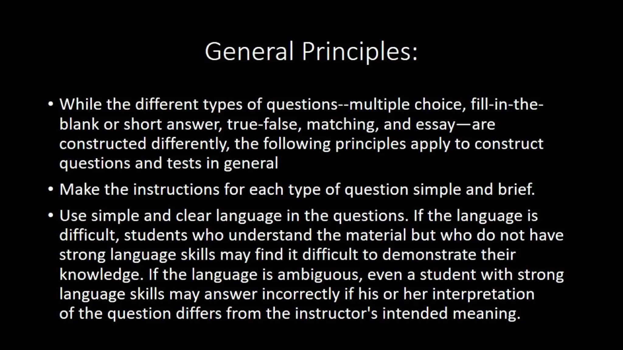 Types of assessment tests and techniques