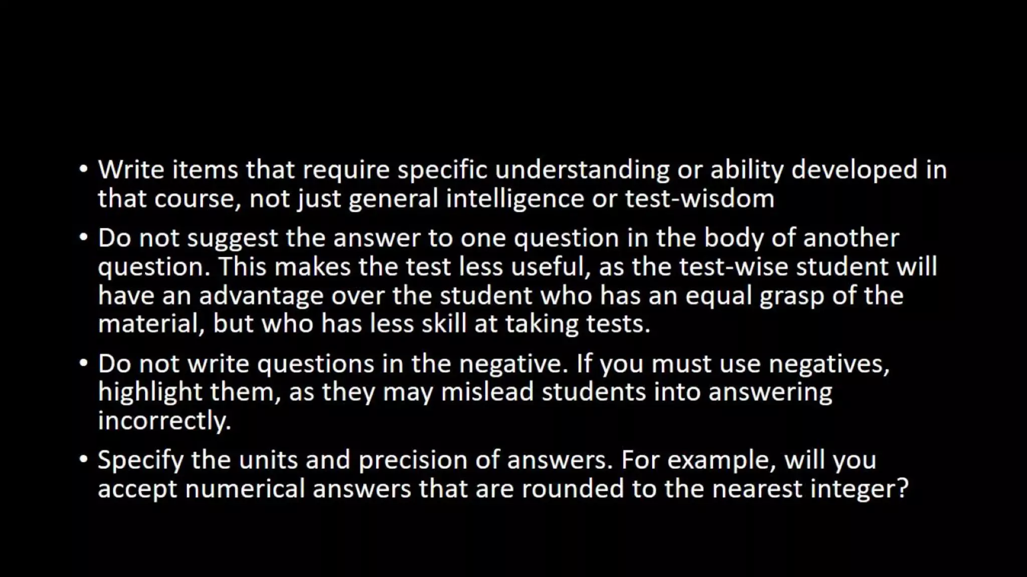 Types of assessment tests and techniques