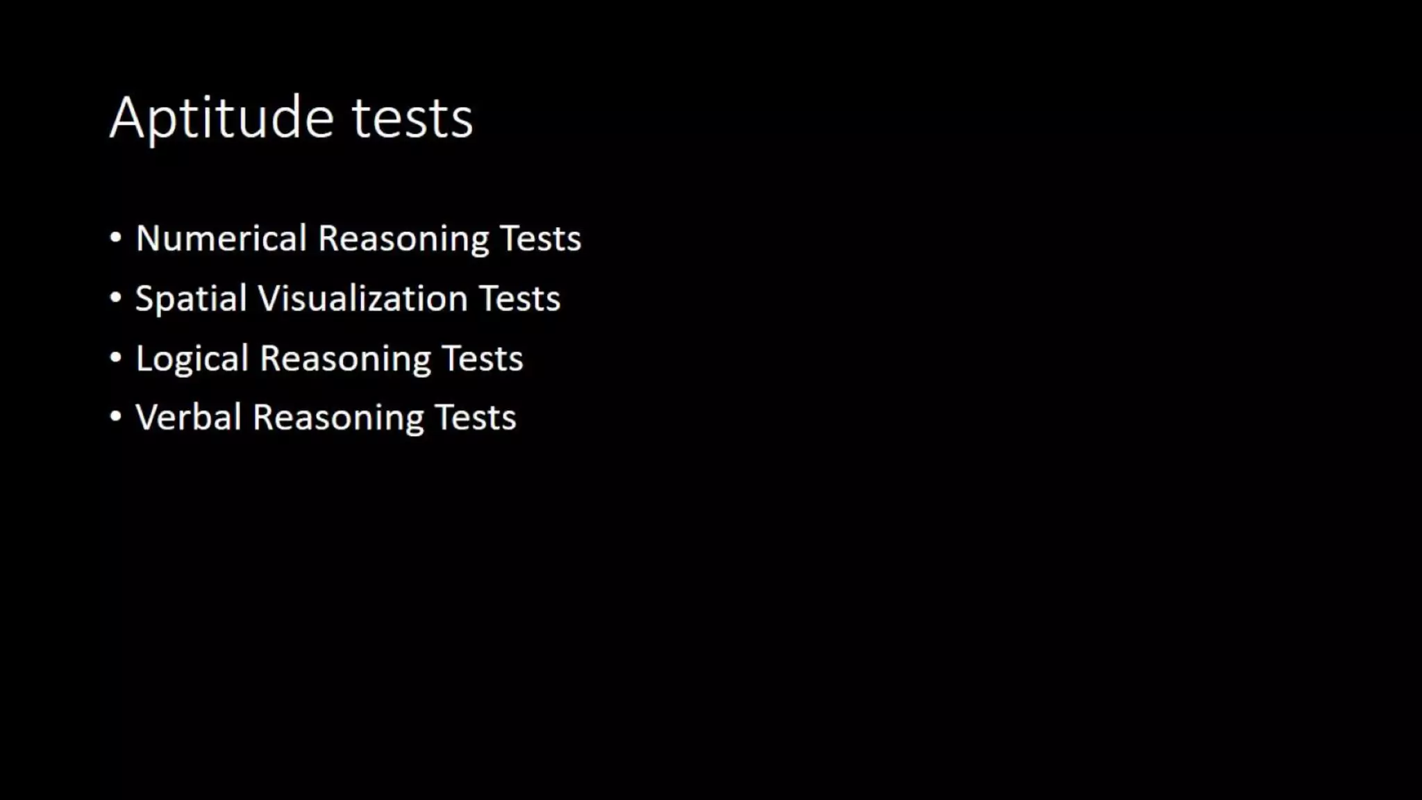 Types of assessment tests and techniques