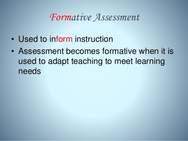 Types Of Assessment Updated