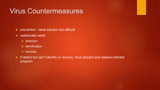 Computer Virus Countermeasures What is Cryptography and Types of attacks in it | PPTX
