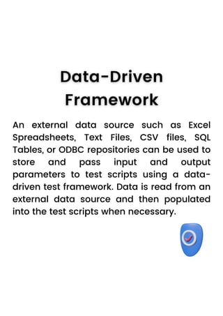 Types of automated testing frameworks