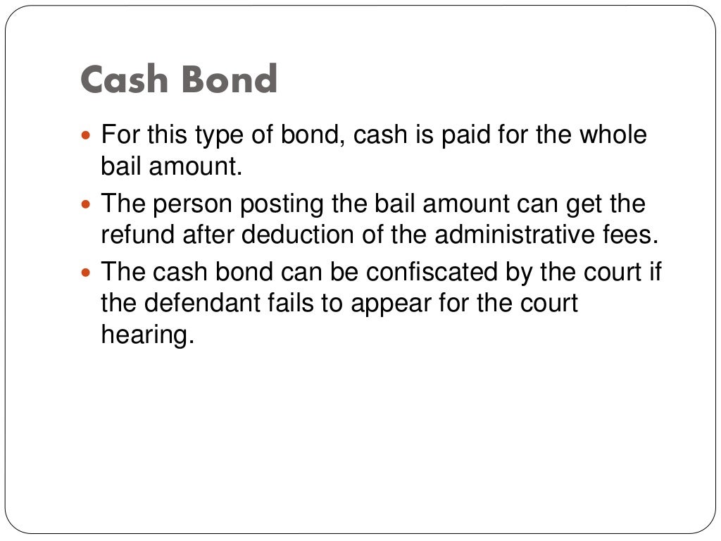 Types of Bail Bonds