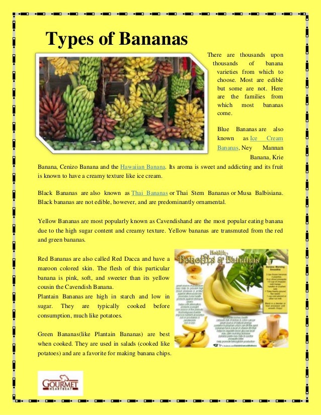 types of bananas