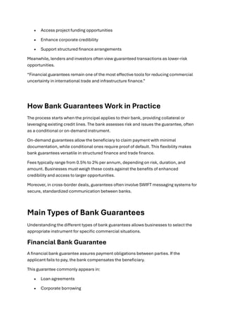 Comprehensive Guide to Types of Bank Guarantees for Businesses in ...