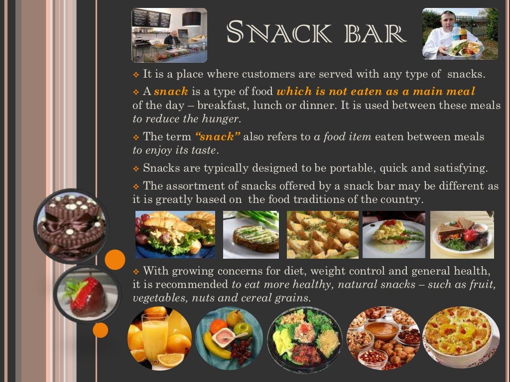 Types of bars & food service