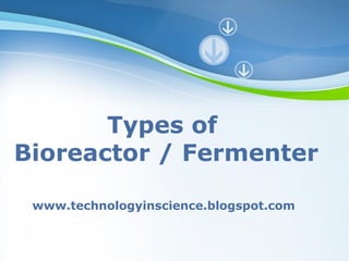 Types of
Bioreactor / Fermenter
www.technologyinscience.blogspot.com
Powerpoint Templates

Page 1

 