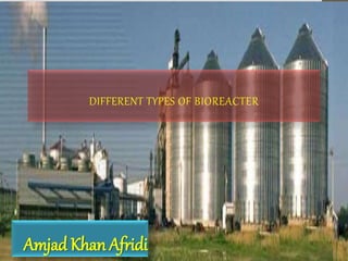 DIFFERENT TYPES OF BIOREACTER
Amjad Khan Afridi
 
