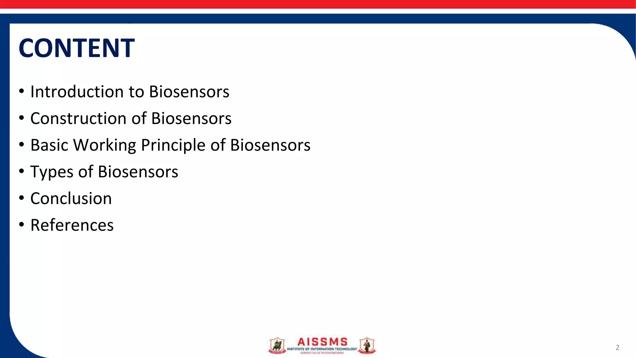 Types of Biosensors | PPTX