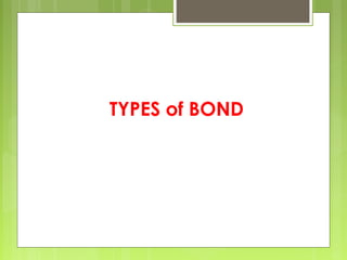 TYPES of BOND
 