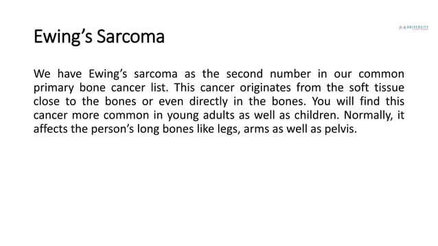 Types of Bone Cancer | PPT
