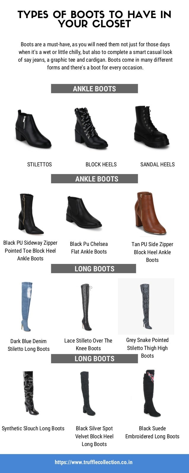 Types of boots to have in your closet