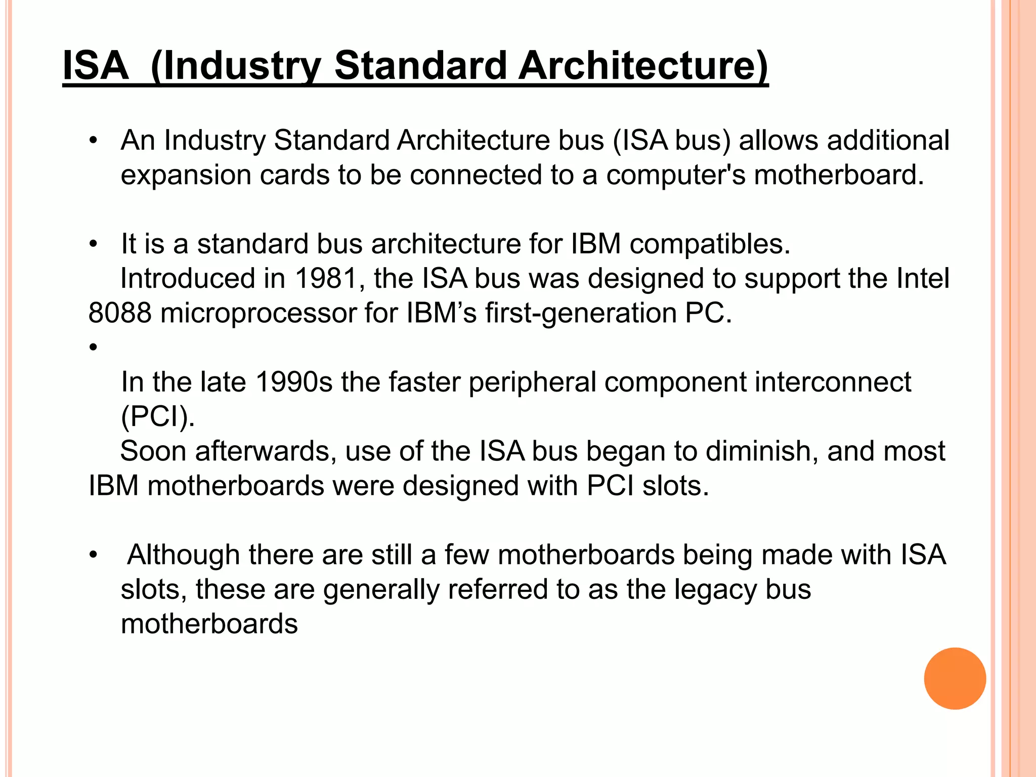 Computer Bus Types Isa Types Of Buses | PPTX