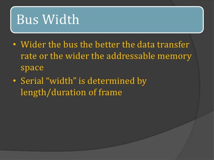 Types of buses of computer