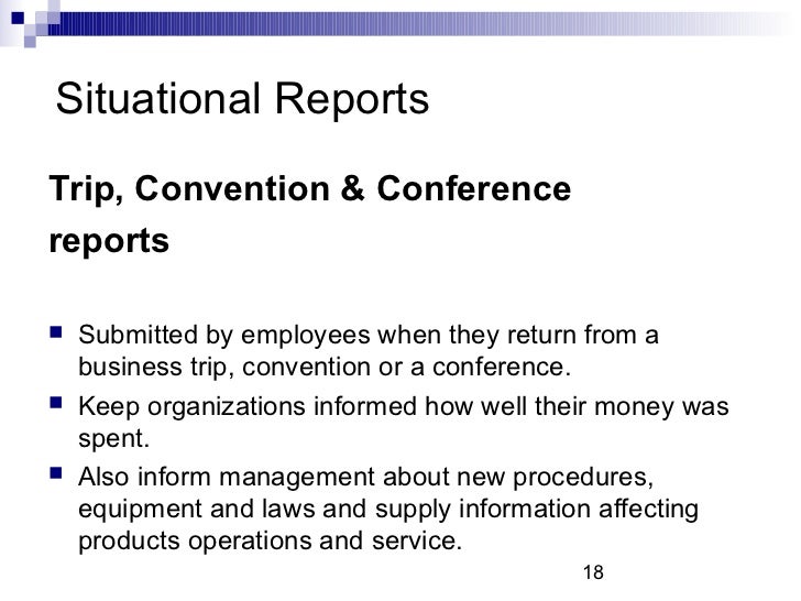 types of business reports short business reports