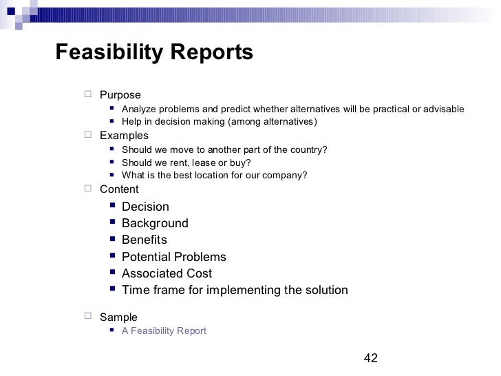 Types of business reports