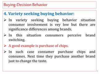 variety seeking buying behavior research paper