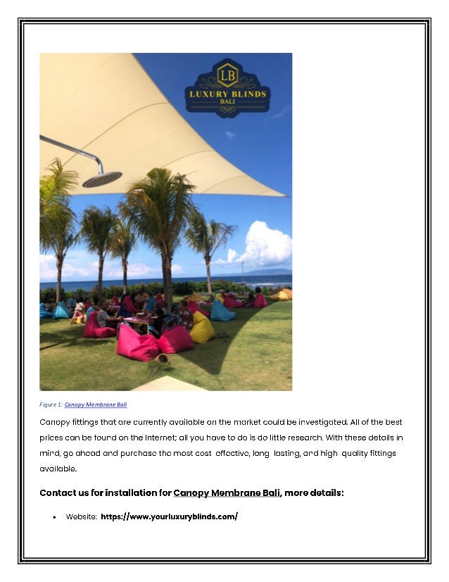 Types of canopy and it's fittings