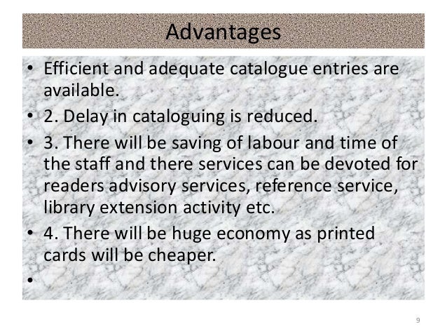 TYPES OF LIBRARY CATALOGUES