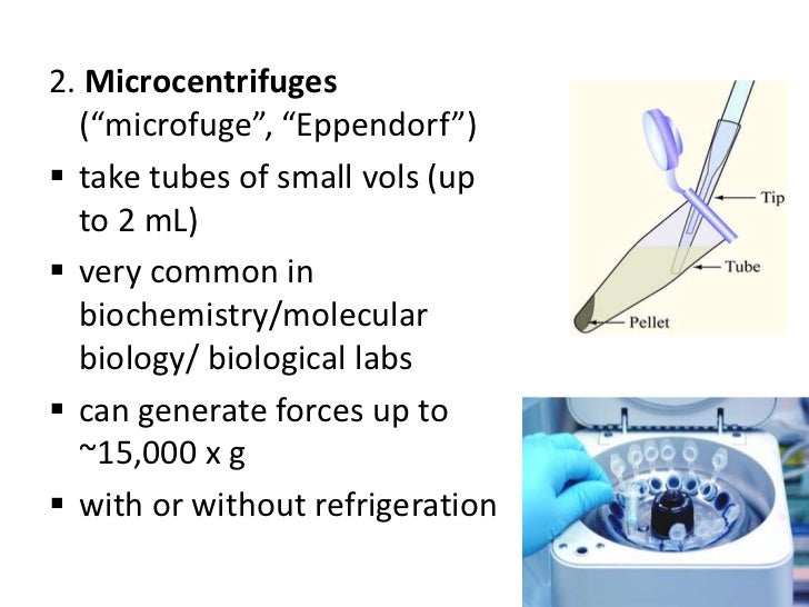 Types of centrifuges