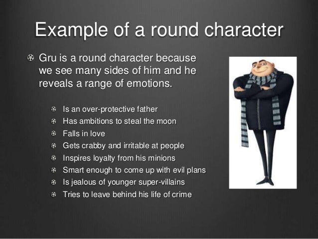character round and flat definition