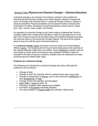 Types of chemical reactions | PDF