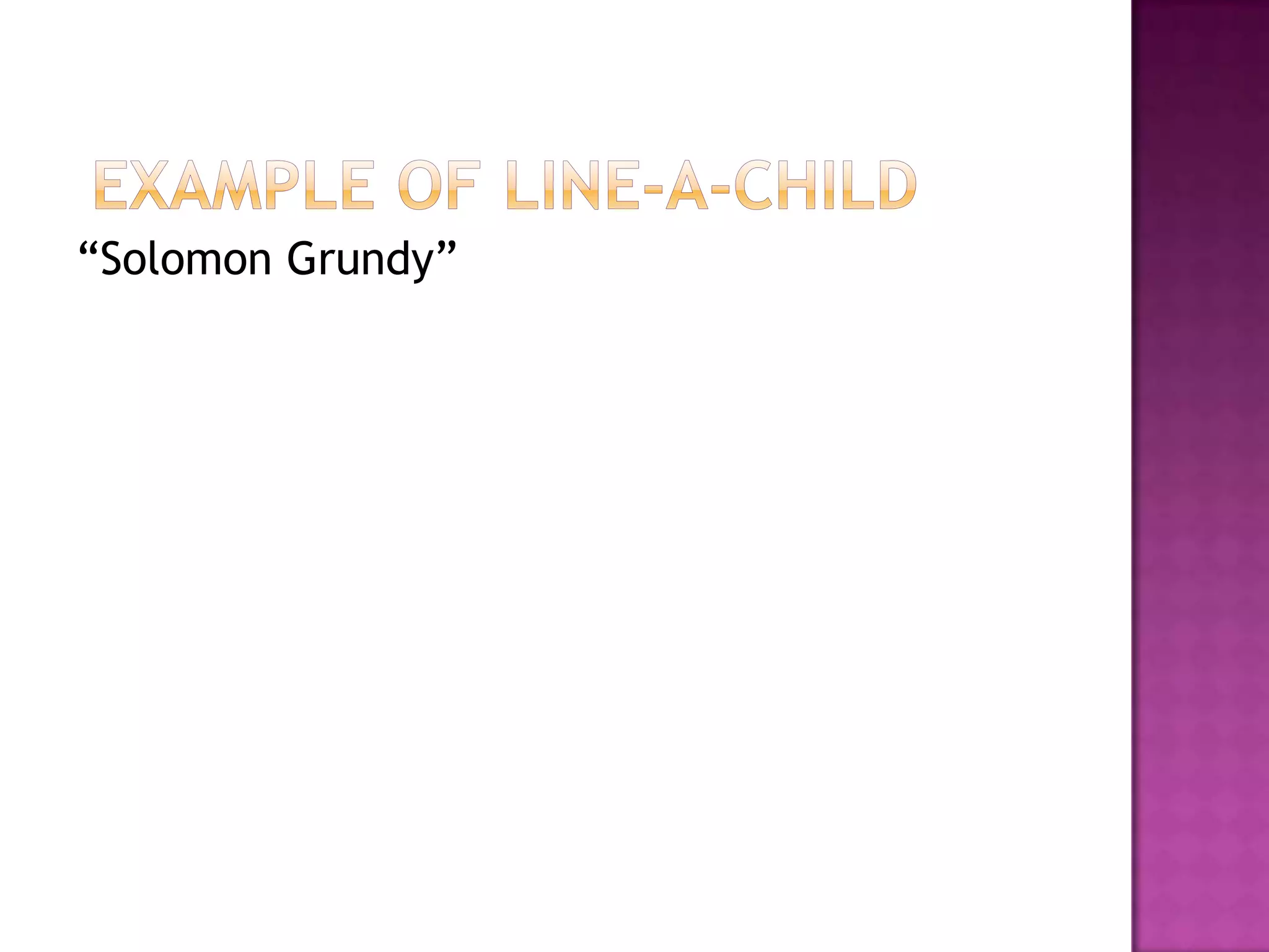 “Solomon Grundy”
 