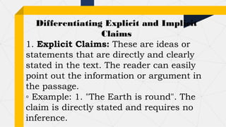 Types of claim for grade 11 powerpoint presentation | PPTX
