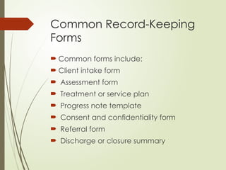 Types Of Clients Record keeping form.pptx