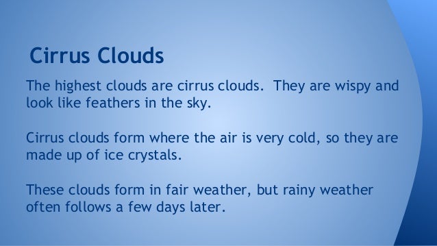 types of clouds types of clouds powerpoint