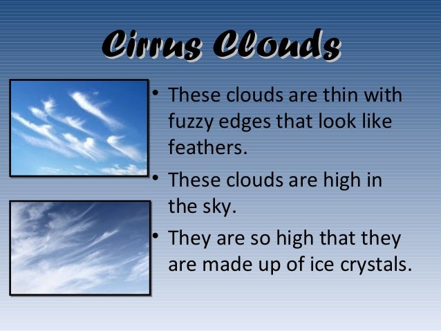 types of clouds types of clouds powerpoint