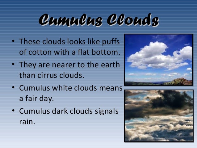types of clouds types of clouds powerpoint