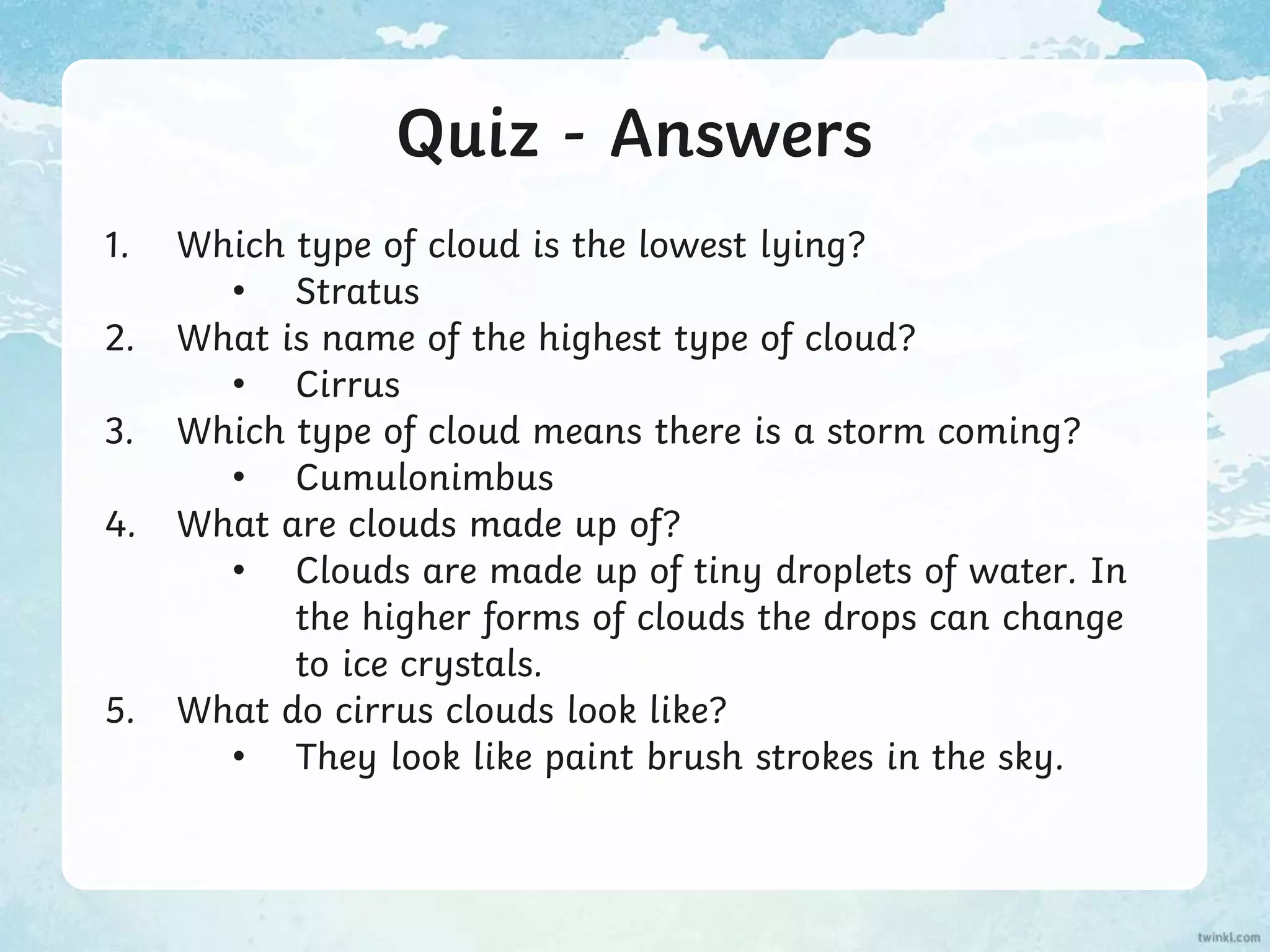 Types of clouds | PPT