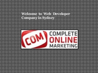 Welcome to Web Developer
Company in Sydney
 