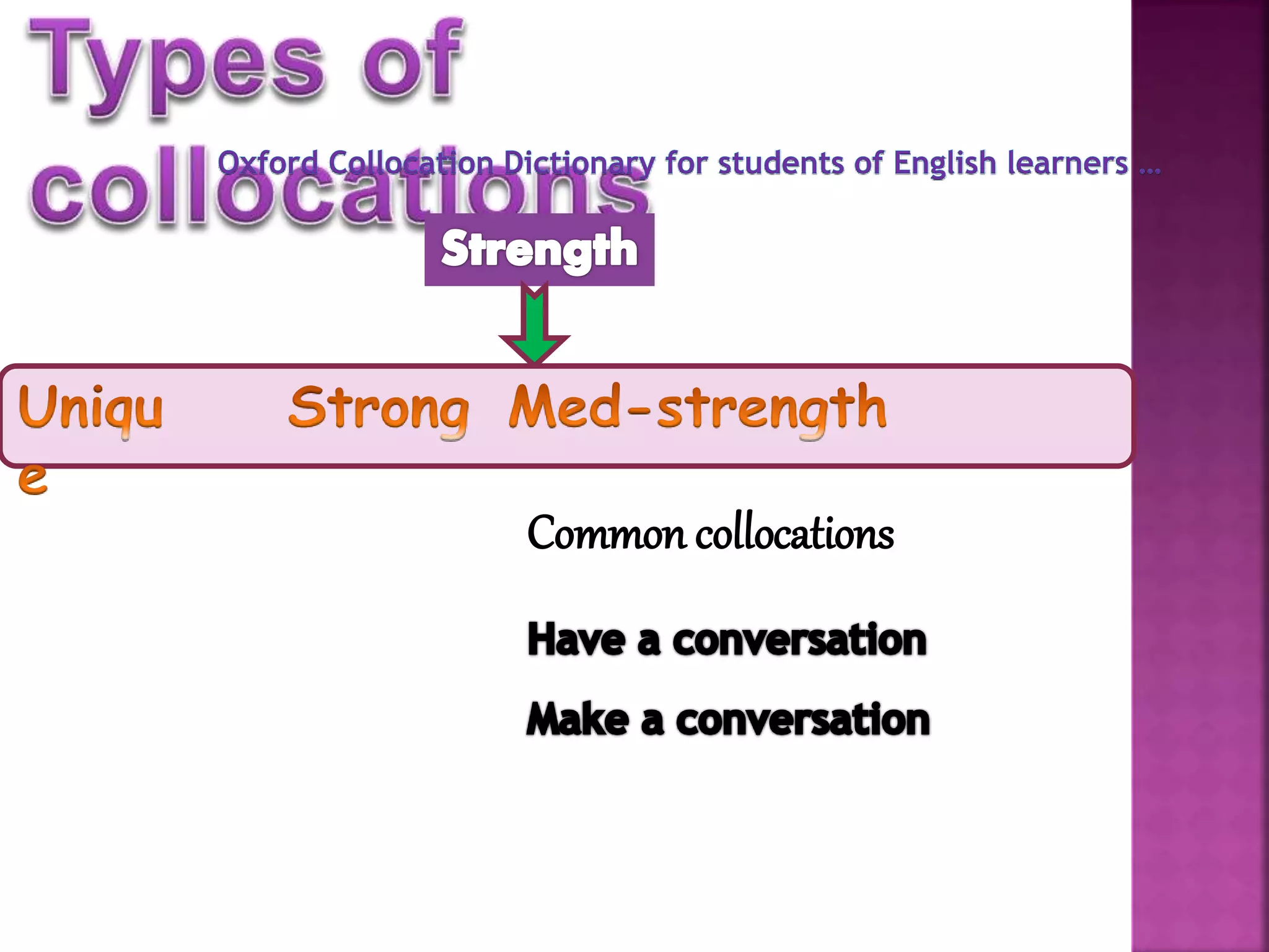 Common collocations