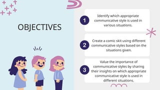 Types of Communicatative Styles in English | PPTX
