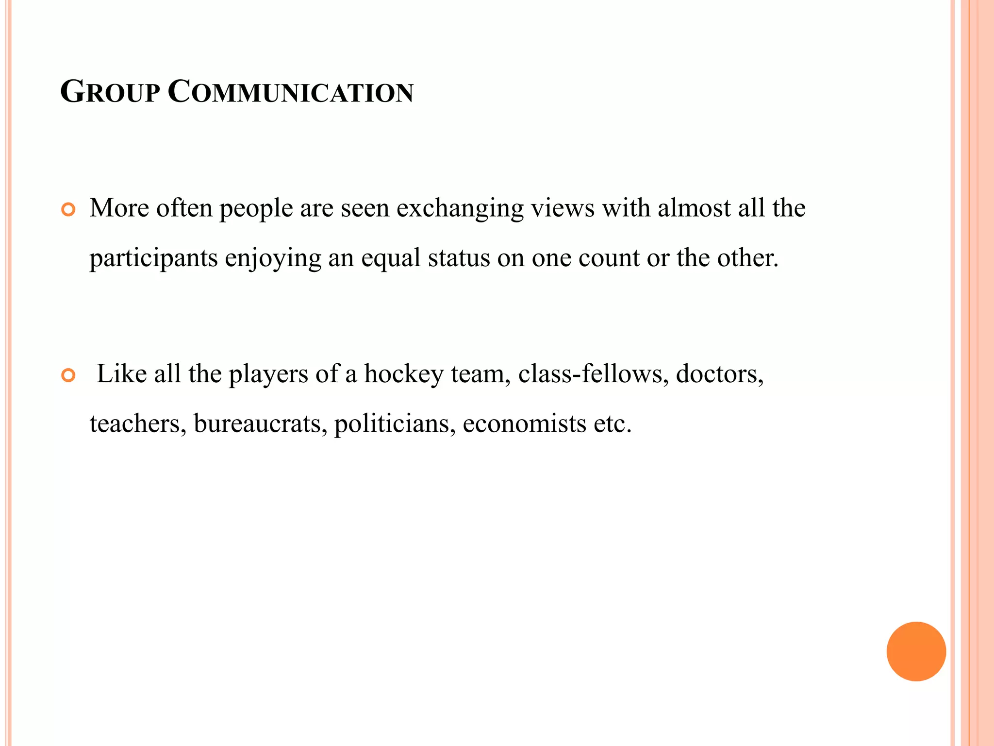 Types of communication