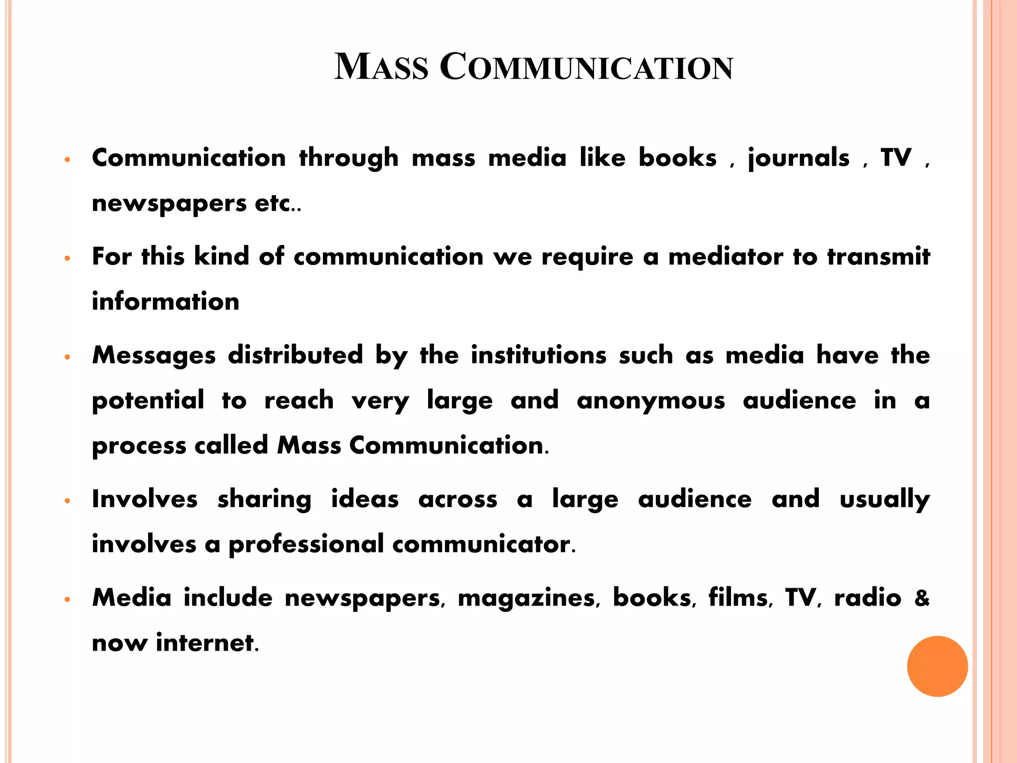 Types of communication
