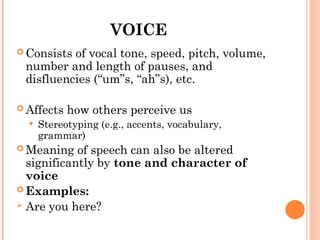 Voice Expression Comprehensive Guide to Verbal and Nonverbal Communication Skills | PPT