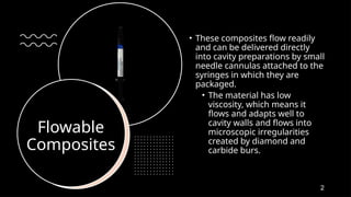 Flowable Composite Process Types of composites used in dentistry 2024 | PPTX