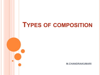 TYPES OF COMPOSITION
M.CHANDRAKUMARI
 