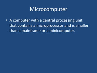 Types of computer | PPTX | Desktops | Computing