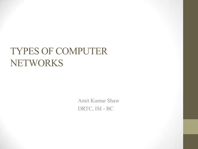 Types of computer network | PPTX