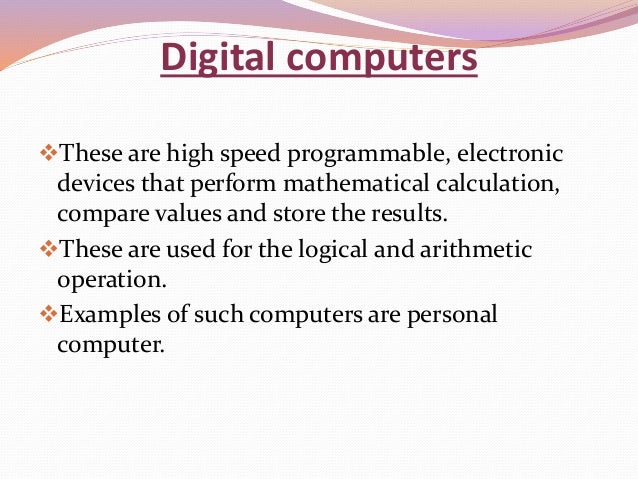 types of computer