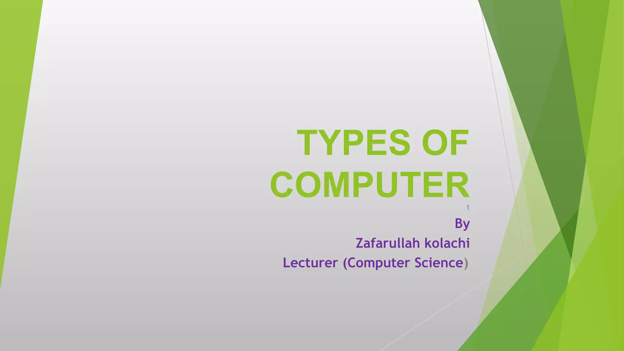 Types of computer | PPT