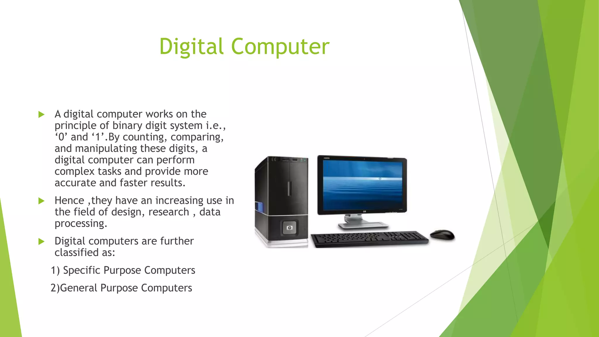 Digital Computer System Type With Table Types of computer | PPTX