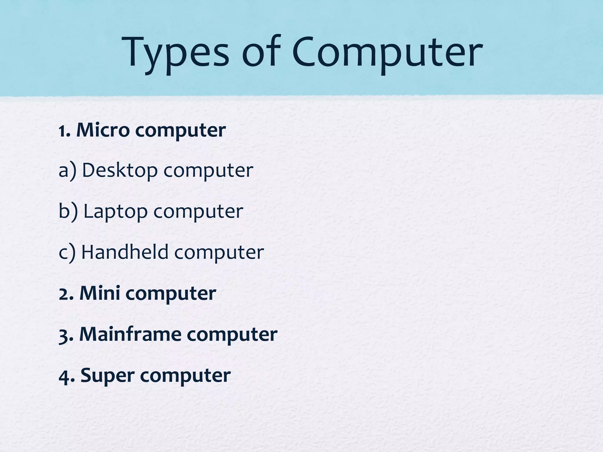 Types of computer with description and example | PDF