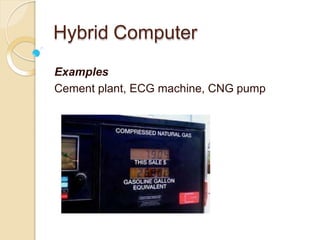 Hybrid Computer
Examples
Cement plant, ECG machine, CNG pump
 